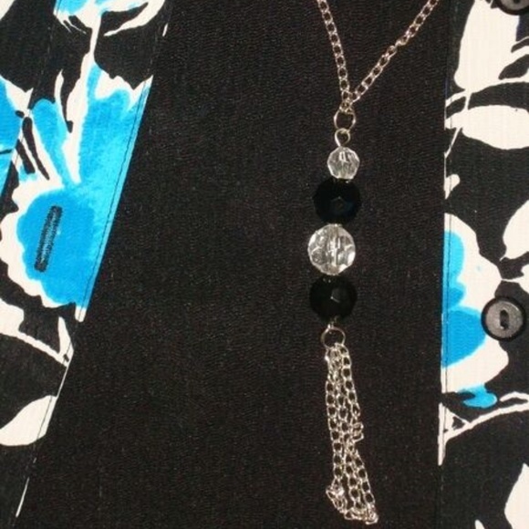 Nwt Notations S Floral Necklace Blouse - Picture 4 of 5